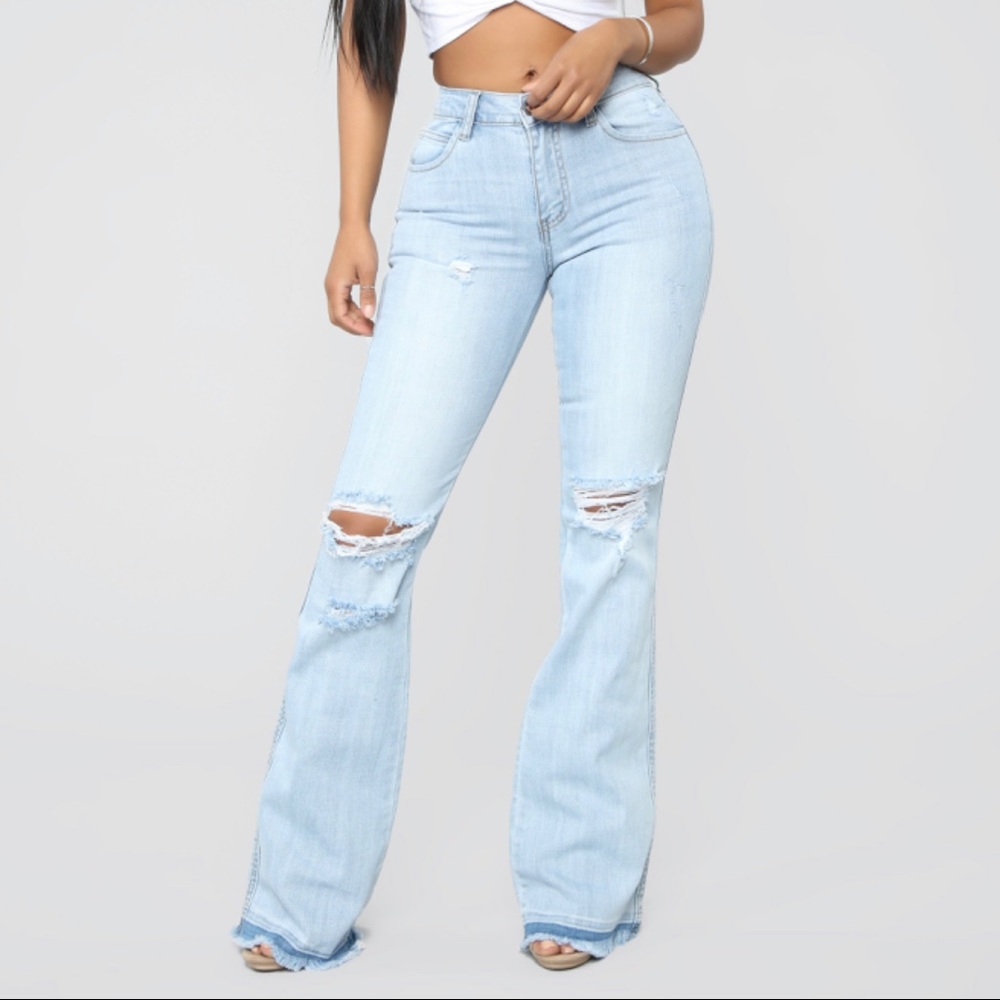 Light Blue Jeans (Hit the road flare jeans)